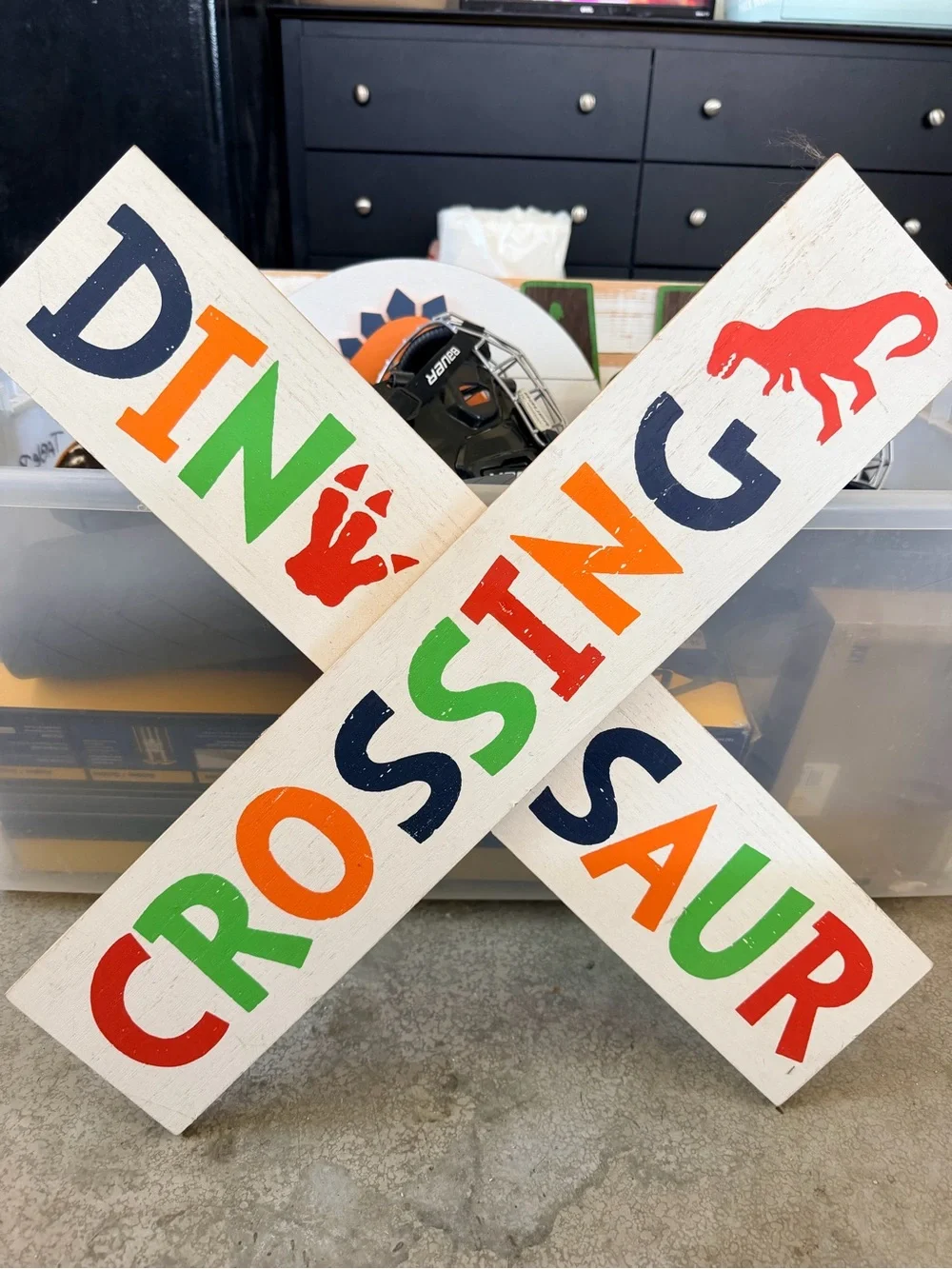 Dinosaur crossing room decor